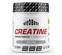 VITOBEST | Creatina (CREAMAG®) | CREAMAG® (creatina monohidrato + magnesio bisglicinato) Sinergia para la recuperación | Sabor Neutro - 500 g