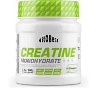 Vitobest Creatina Monohidratada 500g | Creapure® | Suplemento Deportivo para Fuerza, Energía y Recuperación Muscular | 100 Dosis | Sin Sabor