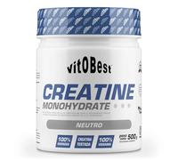 VITOBEST | Creatina Monohidrato | Mejora el rendimiento físico en series de ejercicios breves de alta intensidad (100% micronizada) | Sabor Neutro - 500 g
