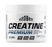 VITOBEST | Creatine Premium (Cr-ystalPure®) | Energía celular para músculo y cerebro | Apoyo al rendimiento físico y a la función cognitiva | Sabor Neutro - 200 g