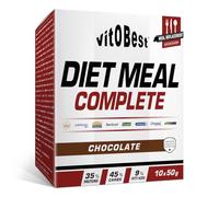 VITOBEST | Diet Meal Complete (Sobres) | Sustitutivo de comida con proporción equilibrada de proteínas, carbohidratos y grasas | Con vitaminas, minerales | Sabor Chocolate - 10 sobres x (50 g)