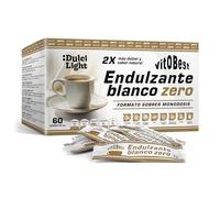 VITOBEST | Endulzante Blanco Zero | Endulzante sin calorías equivalente al doble en azúcar | Sin OMG Apto para veganos y personas celíacas | 60 sobres x (4 g)