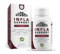 VITOBEST | Especiales Infla Support | Contribuye a controlar la inflamación y el dolor de forma natural | Con palmitoiletanolamida (OptiPEA®) y cúrcuma | 60 VegeCaps