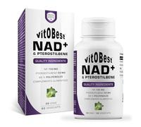 VITOBEST | Especiales NAD+ & Pterostilbene | Contribuye a aumentar la energía celular y la vitalidad diaria | NAD+ + Pterostilbeno Apto para veganos y celíacos | 60 VegeCaps