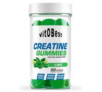 VITOBEST | Gominolas de Creatina Monohidrato - Creatina Gummies | Creatina monohidrato en formato gominola | Cómoda, práctica y sin necesidad de agua | Sabor Lima - 50 Gominolas