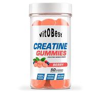 VITOBEST | Gominolas de Creatina Monohidrato - Creatina Gummies | Creatina monohidrato en formato gominola | Cómoda, práctica y sin necesidad de agua | Sabor Frutos rojos - 50 Gominolas