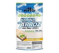 VITOBEST | Cereales Harina de Arroz | Excelente fuente de hidratos de carbono de bajo índice glucémico | 100% natural Rica en vitaminas, minerales, fibra y proteínas | Sabor Tarta de Plátano - 1 kg