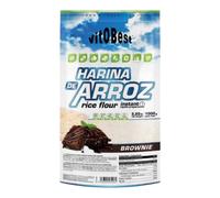 VITOBEST | Cereales Harina de Arroz | Excelente fuente de hidratos de carbono de bajo índice glucémico | 100% natural Rica en vitaminas, minerales, fibra y proteínas | Sabor Brownie - 1 kg