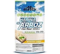 VitOBest Harina De Arroz Rápida Preparación - 1 Kilogramo Sabor Pastel Platano