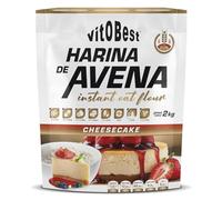 VITOBEST | Harina de Avena Cereales (Bolsa) | 100% integral rica en fibra soluble | Ideal para mantener una dieta sana y balanceada | Sabor Tarta de Queso - 2 kg