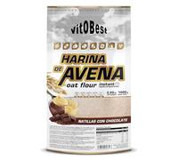 VITOBEST | Harina de Avena Cereales (Bolsa) | 100% integral rica en fibra soluble | Ideal para mantener una dieta sana y balanceada | Sabor Natillas con Chocolate - 1 kg