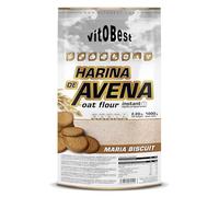 VITOBEST | Harina de Avena Cereales (Bolsa) | 100% integral rica en fibra soluble | Ideal para mantener una dieta sana y balanceada | Sabor Galleta María - 1 kg