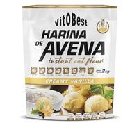 VITOBEST | Harina de Avena Cereales (Bolsa) | 100% integral rica en fibra soluble | Ideal para mantener una dieta sana y balanceada | Sabor Vainilla - 2 kg