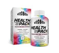VITOBEST | Vitaminas Health Pack | Contribuye a la protección de las células y funcionamiento normal del sistema inmunitario | Ayuda a disminuir el cansancio y la fatiga | 100 VegeCaps