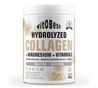 VITOBEST | Hydrolyzed Collagen+Magnesium+Vitamin C | Contribuye la formación de colágeno para huesos, articulaciones y tejidos | Colágeno hidrolizado + Magnesio + Vitamina C | Sabor Neutro - 450 g