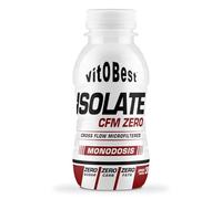 VITOBEST | Isolate CFM Zero (Monodosis) | Ayuda a crear y conservar la masa muscular | Fórmula baja en lactosa sin azúcares añadidos y aspartamo | Sabor Fresa - 15 monodosis x (30 g)