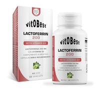 VITOBEST | Lactoferrin 200 | Para quienes quieren cuidar sus defensas a largo plazo, Alta dosis de lactoferrina + vitamina D3 | Cápsulas vegetales, Sin OMG, Sin soja, Sin huevo, Sin gluten, Sin frutos
