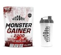 VITOBEST Monster gainer 2200 Sabor chocolate, 3000 gr + Batidor