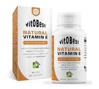 VITOBEST | Natural Vitamin E | Contribuye a la protección de las células frente al daño oxidativo | D-Alfa-Tocoferol, forma natural de vitamina E | 60 VegeCaps