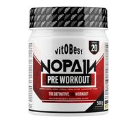 VITOBEST | Entrenos NoPain | Suplemento pre-entreno para maximizar el rendimiento y retrasar la fatiga | Con Clonapure®, β-Alanina, L-Arginina y L-Citrulina | Sabor Menta Eucalipto - 500 g