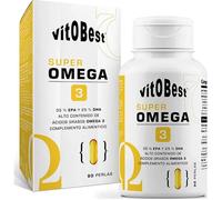 VITOBEST | Ácidos Grasos Omega 3 (AnchOmega®) | Contribuye al funcionamiento normal del corazón, el cerebro y la visión | Apto para celíacos | 90 perlas