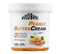VITOBEST | Cremas Peanut ButterCream (by Torreblanca) | Crema de cacahuete 100% natural con alto valor proteico (27%) | Libre de azúcares añadidos y aceite de palma | 300 g