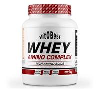 VITOBEST | Proteínas 100% Whey Amino Complex | Ayuda a crear y conservar la masa muscular. Duración de absorción media. Contiene L-Glutamina y L-Taurina | Sabor Chocolate blanco - 1 kg