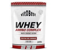 VITOBEST | Proteínas 100% Whey Amino Complex | Ayuda a crear y conservar la masa muscular. Duración de absorción media. Contiene L-Glutamina y L-Taurina | Sabor Frutas del bosque - 500 g