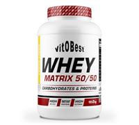 VITOBEST | Proteínas 100% Whey Matrix 50/50 | Contiene creatina (Clonapure®) y L-Glutamina (Ajinomoto®). Ayuda a crear y conservar la masa muscular | Sabor Yogur Limón - 2 kg