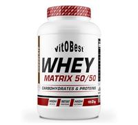 VITOBEST | Proteínas 100% Whey Matrix 50/50 | Contiene creatina (Clonapure®) y L-Glutamina (Ajinomoto®). Ayuda a crear y conservar la masa muscular | Sabor Chocolate - 2 kg