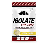 VITOBEST | Proteínas Isolate CFM Zero (Sobres) | Contribuye a aumentar y mantener la masa muscular | Aislado de proteína WPI 90 (CFM) | Sabor Yogur Limón - 15 sobres x (30 g)
