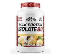 VITOBEST | Proteínas Milk Protein Isolate 80 | Más de 22 g de proteína láctea por toma, Perfil completo de aminoácidos esenciales y BCAA | Textura cremosa excelente solubilidad | Sabor Vainilla - 2 kg
