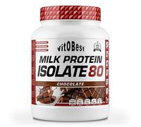VITOBEST | Proteínas Milk Protein Isolate 80 | Más de 22 g de proteína láctea por toma, Perfil completo de aminoácidos y BCAA | Textura cremosa excelente solubilidad | Sabor Chocolate - 1 kg