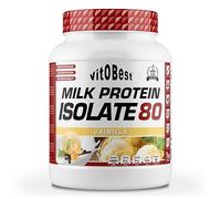 VITOBEST | Proteínas Milk Protein Isolate 80 | Más de 22 g de proteína láctea por toma, Perfil completo de aminoácidos esenciales y BCAA | Textura cremosa excelente solubilidad | Sabor Vainilla - 1 kg