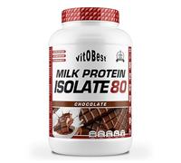 VITOBEST | Proteínas Milk Protein Isolate 80 | Más de 22 g de proteína láctea por toma, Perfil completo de aminoácidos y BCAA | Textura cremosa excelente solubilidad | Sabor Chocolate - 2 kg