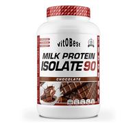 VITOBEST | Proteínas Milk Protein Isolate 90 | Más de 25 g de proteína láctea por toma, Perfil completo de aminoácidos y BCAA | Textura cremosa excelente solubilidad | Sabor Chocolate - 2 kg