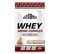 VITOBEST | Proteínas Whey Amino Complex (Sobres) | Contribuye a aumentar y mantener la masa muscular | WPC + L-Glutamina (Ajinomoto®) + L-Taurina | Sabor Leche merengada - 15 sobres x (30 g)
