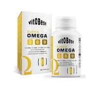 VITOBEST | Ácidos Grasos Super Omega 3-6-9 | Ayuda a mantener el funcionamiento normal del corazón, el cerebro y la visión | Contribuye a mantener niveles normales de colesterol | 90 perlas