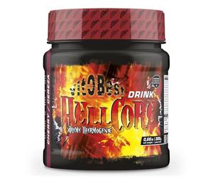 VITOBEST | Termogénico Hellcore Drink | Contribuye a elevar la temperatura basal y ayuda a activar el metabolismo y aprovechar de las grasas durante los entrenos | Sabor Cereza - 300 g