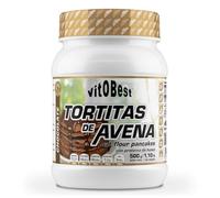 VITOBEST | Tortitas de Avena | Harina de avena + albúmina de clara de huevo | Carbohidratos y proteínas que ayudan a proporcionar energía durante mucho tiempo | Sabor Chocolate - 500 g