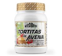 VITOBEST | Tortitas de Avena | Harina de avena + albúmina de clara de huevo | Carbohidratos y proteínas que ayudan a proporcionar energía durante mucho tiempo | Sabor Neutro - 500 g