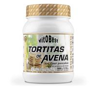 VITOBEST | Tortitas de Avena | Harina de avena + albúmina de clara de huevo | Carbohidratos y proteínas que ayudan a proporcionar energía durante mucho tiempo | Sabor Vainilla y Canela - 500 g
