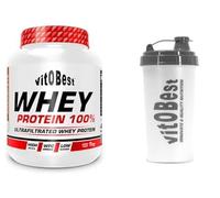 VITOBEST WHEY PROTEIN 100%, Sabor Galleta maria, 1 Kg + Batidor