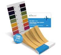 vitocare 100 tiras de prueba pH - Test en casa para acidez y alcalinidad con papel tornasol, test de agua potable y acuario, tiras pH para alimentos y bebidas
