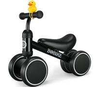 VITONIS Bicicleta para niños a partir de 1 año, juguete para niños con 4 ruedas para 10 - 24 meses, bicicleta para niños y niñas como regalo, color negro