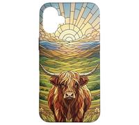 Vitral Art Highland Cow Nature Case para Amantes de la Granja Carcasa para iPhone 16 Plus