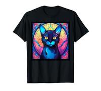 Vitral Bombai Gato Mamá Papá Ilustración Gatito Camiseta