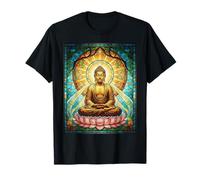 Vitral Buda Budismo Zen Meditación Espiritual Camiseta