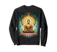 Vitral Buda Budismo Zen Meditación Espiritual Sudadera