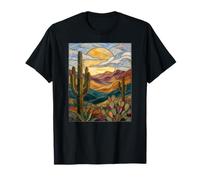 Vitral Cactus Artful Trendy Camiseta